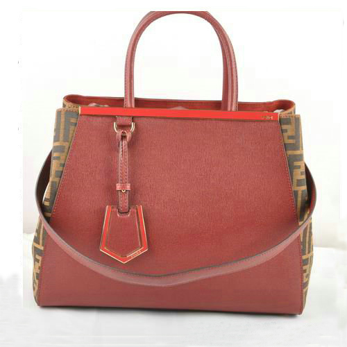 F2552M Fendi 2Jours Saffiiano Pelle Tessuto Tote Bag F2552M Win